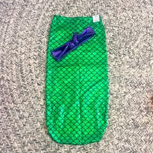Mermaid newborn swaddle sack.